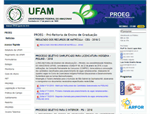 Tablet Screenshot of proeg.ufam.edu.br